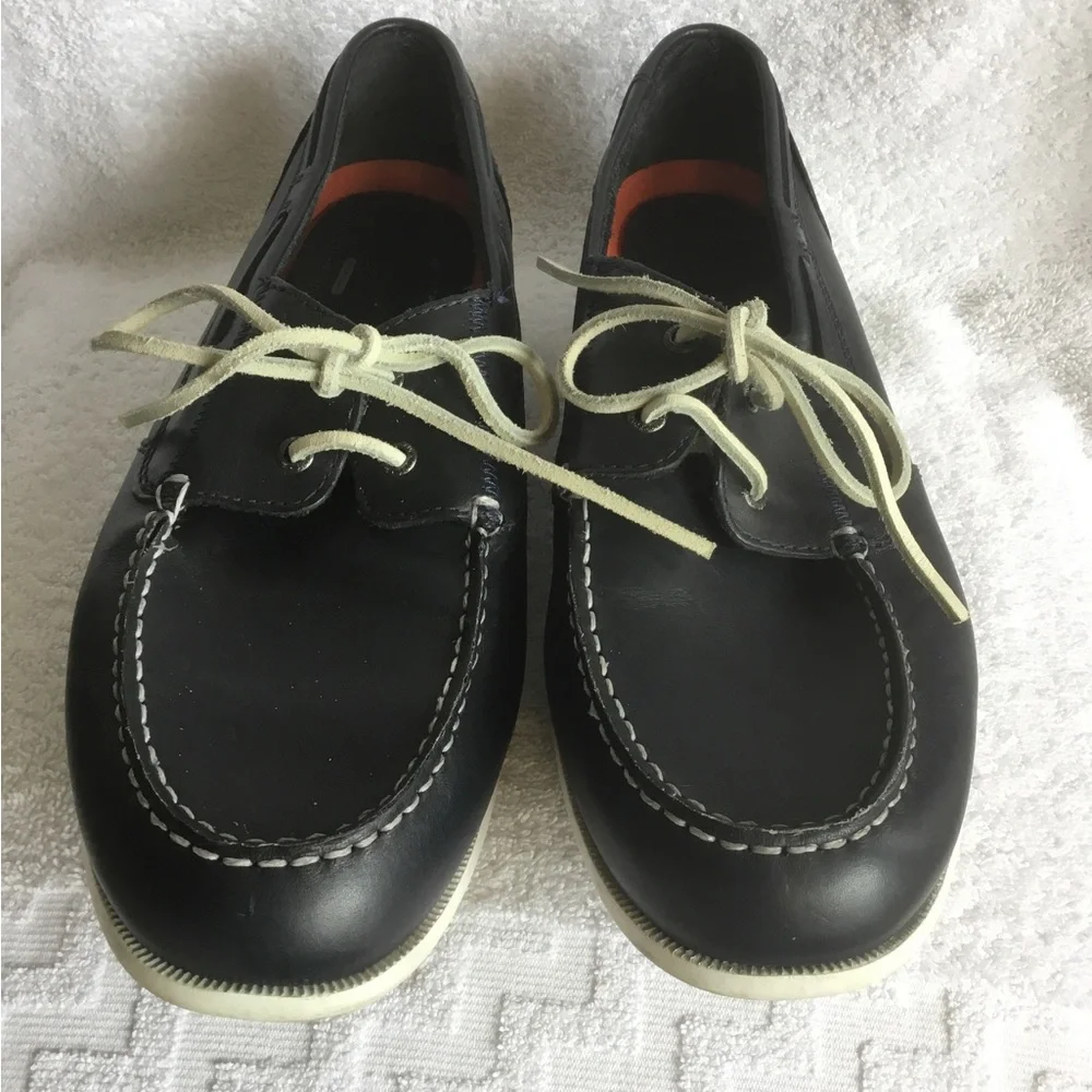Rockport Navy Boat Shoes